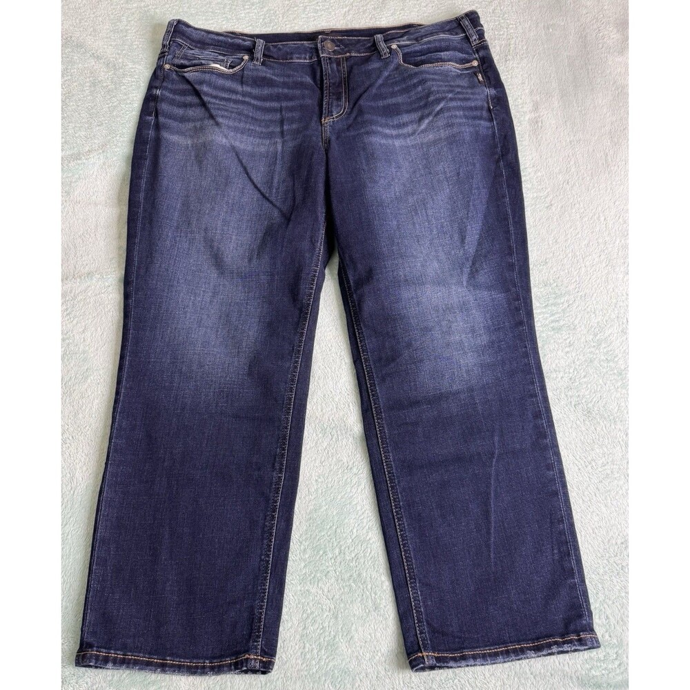 Silver Jeans Co. Plus Size 20 Suki Skinny Crop 20W SZ20W/L23.5 Wide Leg